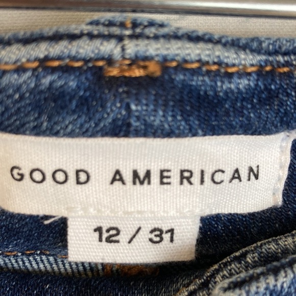 Good American Good Legs Flare Split Pocket Jeans Size 12/31 Elevated Basic - Picture 7 of 15